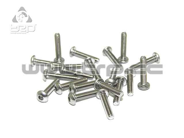Tornilleria MiniZ M2x10 (20pcs) Button/Hex/Acero para Aluminio