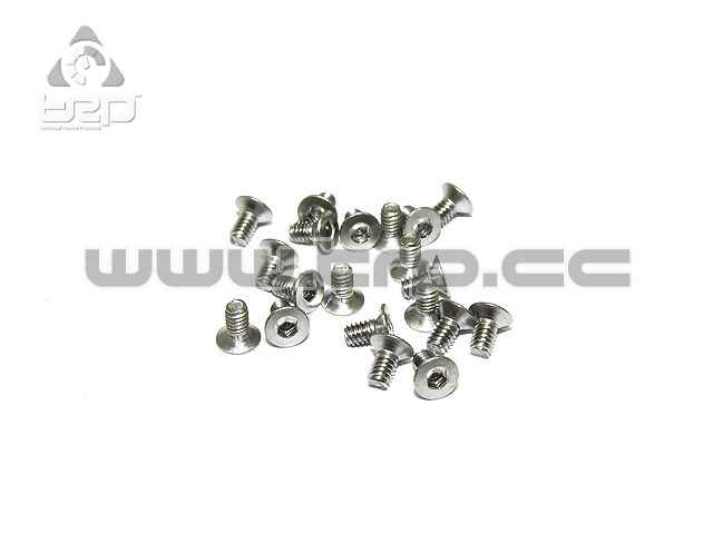 Tornilleria MiniZ (M2x4 10pcs) Conico/Hex/Acero para Aluminio