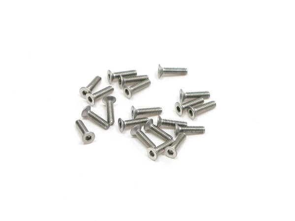 Tornilleria MiniZ (M2x8 20pcs) Conico/Hex/Acero para Aluminio