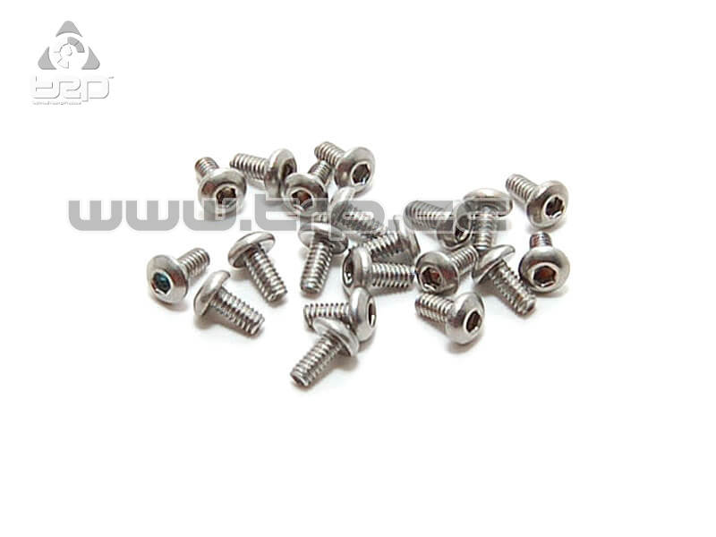Tornilleria MiniZ (M2x4 20pcs) Button/Hex/Acero para Aluminio