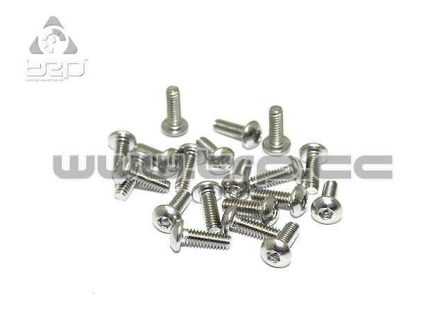 Tornilleria MiniZ (M2x6 20pcs) Button/Hex/Acero para Aluminio