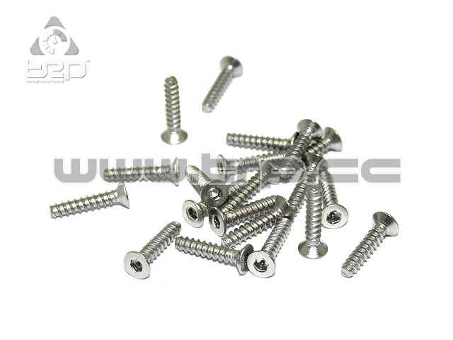Tornilleria MiniZ (M2x10 20pcs) Cónico/Hex/Acero para plastico