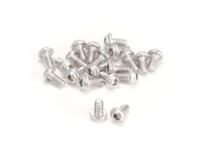 Tornilleria MiniZ M2x4 20pcs cabeza boton/Hex/Acero para Aluminio