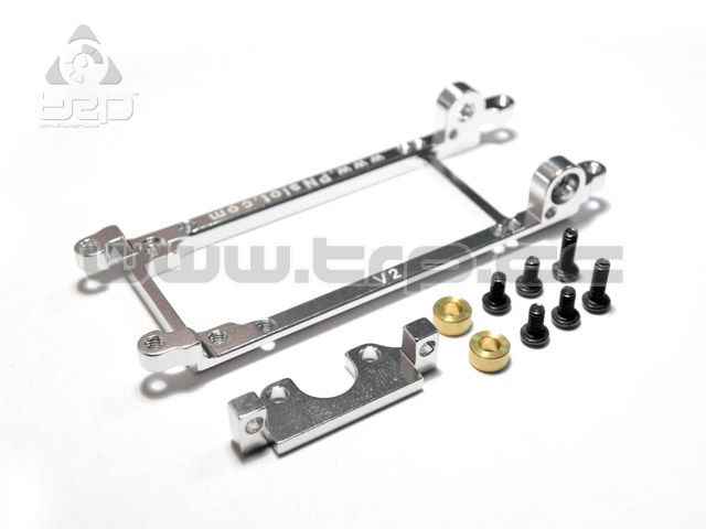 Bancada motor V2 slot 1:32 Universal Alu/Plata (Slot.it